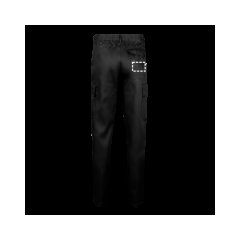 Pantalón multibolsillos de sarga | Bolsillo posterior del pantalón | 100 x 70