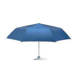 Paraguas plegable con interior plateado Azul
