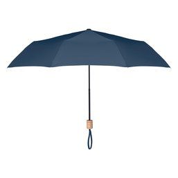 Paraguas plegable personalizado de colores sobrios con funda Azul
