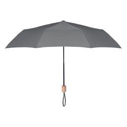 Paraguas plegable personalizado de colores sobrios con funda Gris