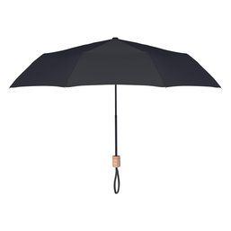 Paraguas plegable personalizado de colores sobrios con funda Negro