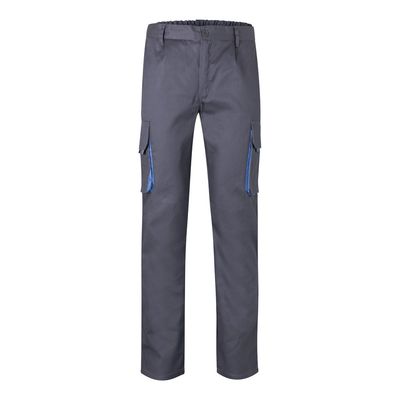 Pantalón sarga multibolsillos bicolor