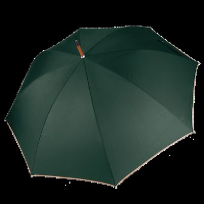 Paraguas clásico mástil de madera Bottle Green / Beige