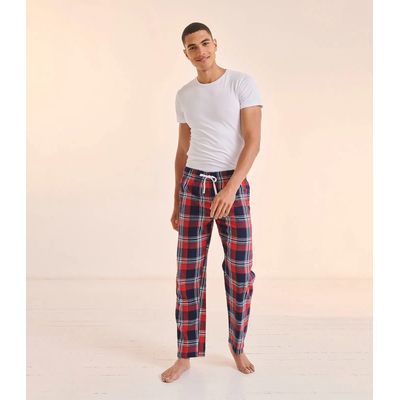 Pantalón Tartán de algodón para hombre Red / Navy Check Xs