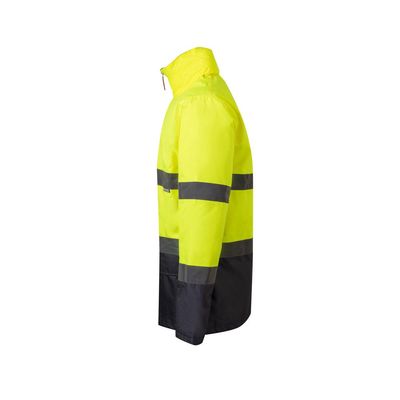 Parka con bandas reflectantes y capucha