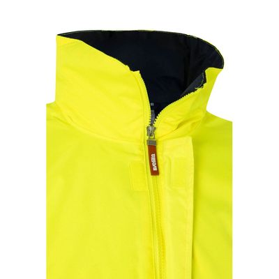 Parka con bandas reflectantes y capucha