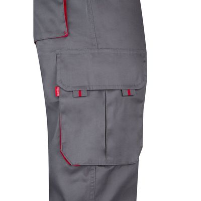 Pantalón sarga multibolsillos bicolor