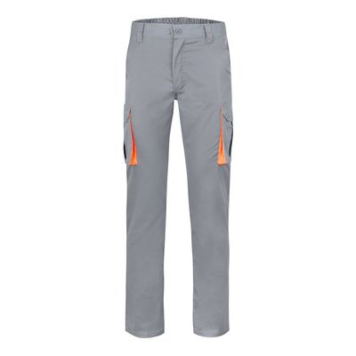 Pantalón sarga multibolsillos bicolor