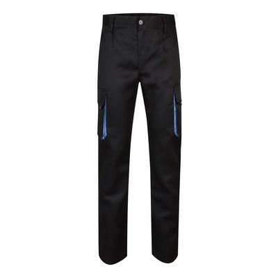 Pantalón sarga multibolsillos bicolor