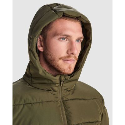 Parka acolchada Capucha fija con visera