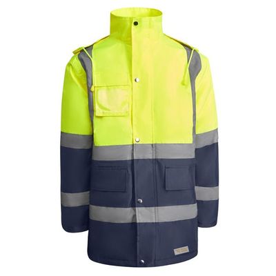 Parka acolchada alta visibilidad Marino/Amarillo Fluor M