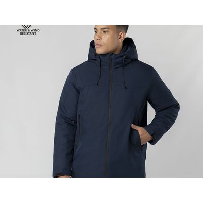Parka unisex acolchada con capucha ajustable