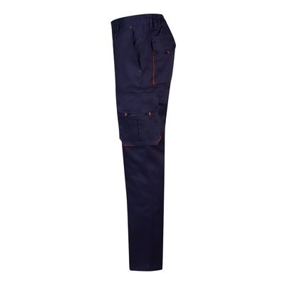 Pantalón sarga multibolsillos bicolor