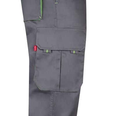 Pantalón sarga multibolsillos bicolor