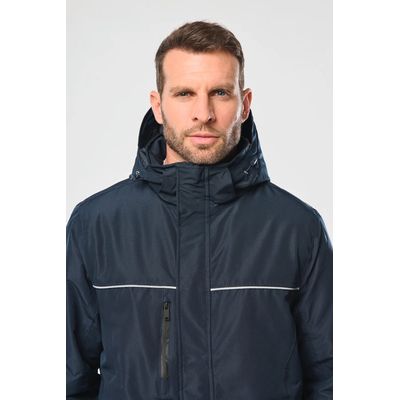 Parka impermeable con capucha y forro polar
