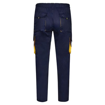 Pantalón sarga multibolsillos bicolor