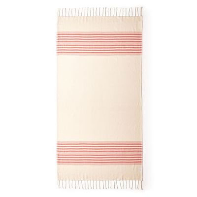 Pareo toalla de algodón orgánico 220 g/m² Rojo Talla Única Adulto