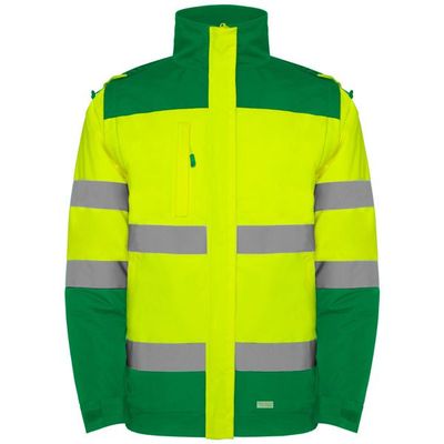 Parka Alta Visibilidad Verde Jardín/Amarillo Flúor 2Xl
