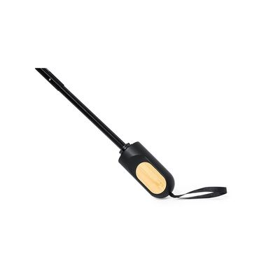 Paraguas Plegable RPET 97cm detalle Bambú
