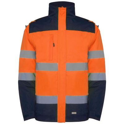 Parka Alta Visibilidad Marino/Naranja Fluor L