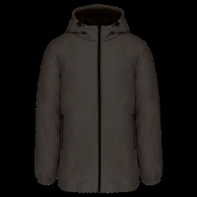 Parka con capucha y tejido hidrófugo Dark Grey L