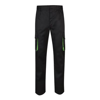 Pantalón sarga multibolsillos bicolor