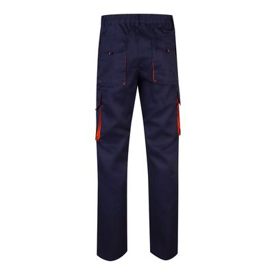 Pantalón sarga multibolsillos bicolor