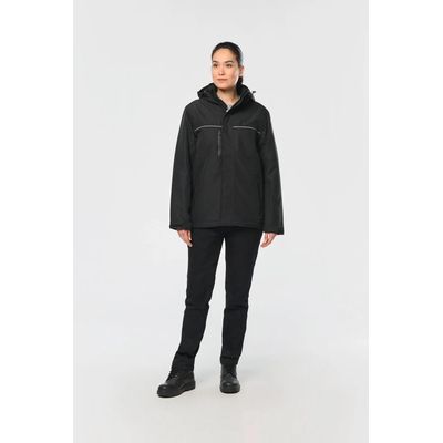 Parka impermeable con capucha y forro polar