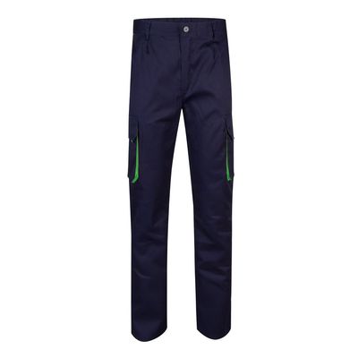 Pantalón sarga multibolsillos bicolor