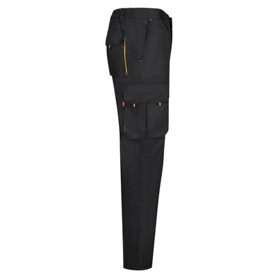 Pantalón sarga multibolsillos bicolor