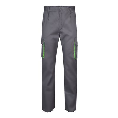 Pantalón sarga multibolsillos bicolor