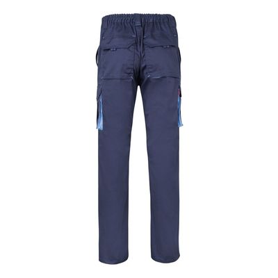 Pantalón sarga multibolsillos bicolor