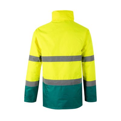Parka con bandas reflectantes y capucha
