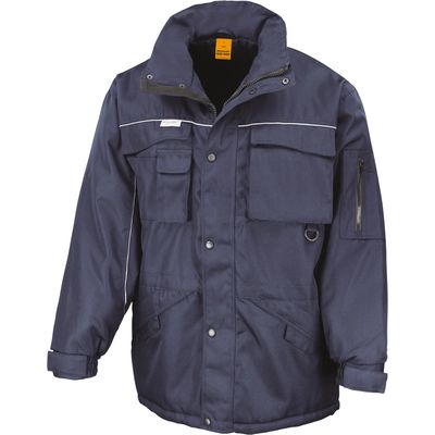 Parka con Parches reflectantes de seguridad. Navy / Navy M