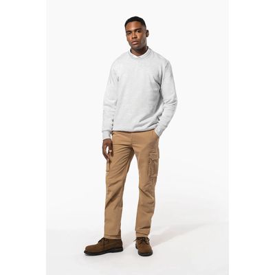 Pantalón multibolsillos algodón elastano envejecido