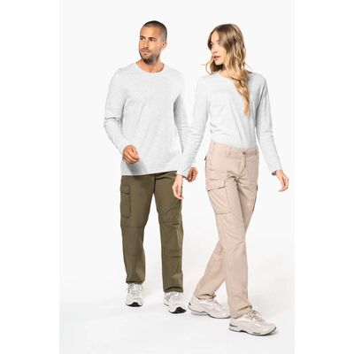 Pantalón ligero multibolsillos algodón mujer