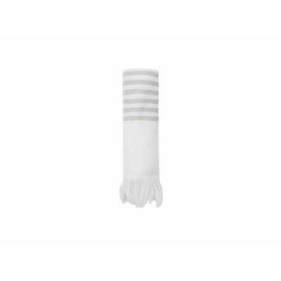 Pareo Toalla Sostenible blanca con rayas de color Gri