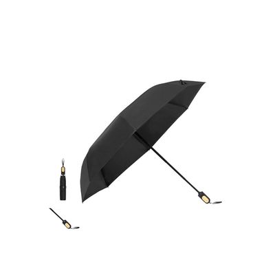 Paraguas Plegable RPET 97cm detalle Bambú