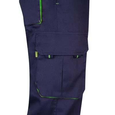 Pantalón sarga multibolsillos bicolor