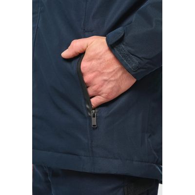 Parka impermeable con capucha y forro polar