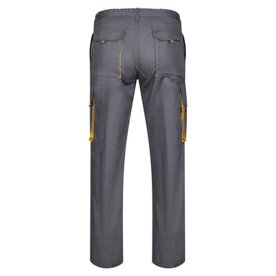 Pantalón sarga multibolsillos bicolor
