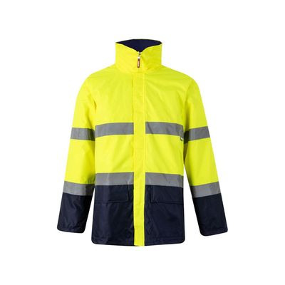 Parka con bandas reflectantes y capucha