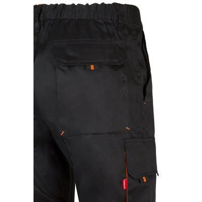 Pantalón sarga multibolsillos bicolor