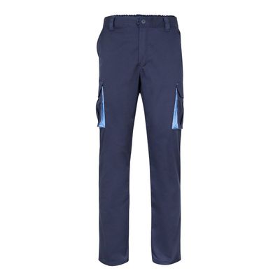 Pantalón sarga multibolsillos bicolor