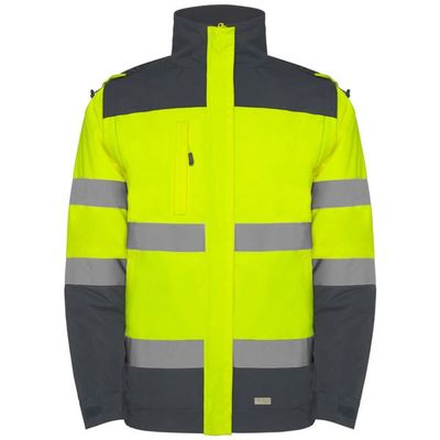 Parka Alta Visibilidad Plomo/Amarillo Fluor S