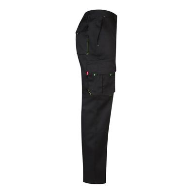 Pantalón sarga multibolsillos bicolor