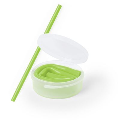Pajita Flexible Silicona 25.5cm con Estuche