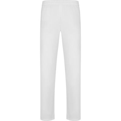 Pantalón Largo Unisex Corte Recto Blanco Xs