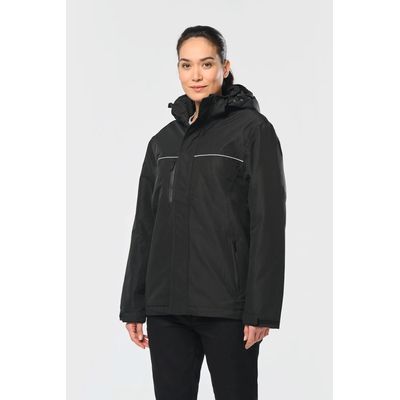 Parka impermeable con capucha y forro polar