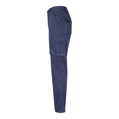 Pantalón sarga multibolsillos bicolor